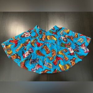 Cotton Cowboy boot skirt girls size 4